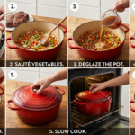 A step by step guide on how to make pot roast in a dutch oven